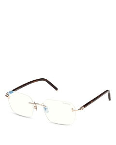 gEtH[h fB[X ANZT[ TOXEACEFA y Tom Ford Rectangular Blue Light Glasses, 54mm Gold