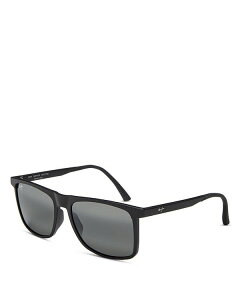 yz }ECW fB[X TOXEACEFA ANZT[ Makamae Polarized Square Sunglasses 56mm Black/Gray Polarized Solid