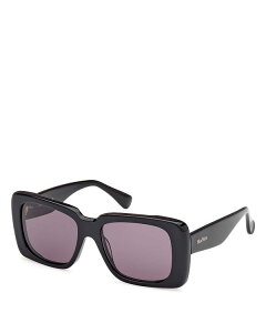 }bNX}[ fB[X ANZT[ TOXEACEFA Max Mara Grimpse3 Rectangular Sunglasses 53mm Black/Smoke ubN