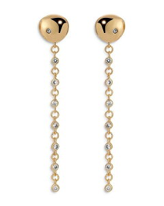 �G�e�B�J ���f�B�[�X �A�N�Z�T���[ �s�A�X�E�C�������O Ettika Pave Polished Pebble Chain Link Linear Drop Earrings Gold �S�[���h