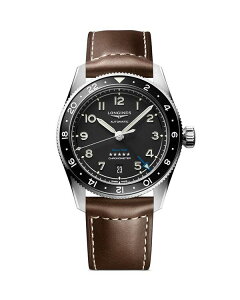 W fB[X ANZT[ rv Longines Spirit Zulu Time Watch 39mm Black/Brown ubN