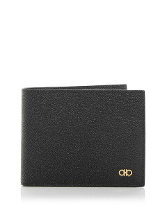 tFK Y ANZT[ z U[ Ferragamo Micro Gancio Leather Bifold Wallet Nero