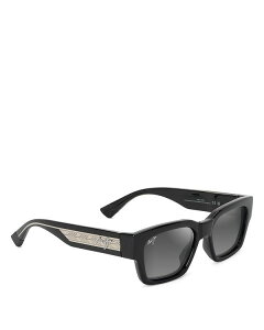 yz }ECW fB[X TOXEACEFA ANZT[ Kenui Classic Rectangular Sunglasses 53mm Black/Gray Polarized Solid