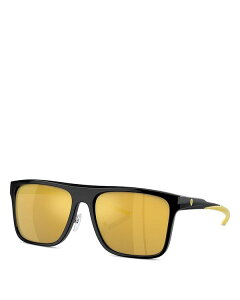 yz tF[ fB[X TOXEACEFA ANZT[ Square Sunglasses 58mm Black/Yellow Mirrored Solid