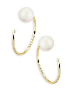 ���[�� & ���h�E ���f�B�[�X �A�N�Z�T���[ �s�A�X�E�C�������O Moon & Meadow 14K Yellow Gold Cultured Freshwater Pearl Hoop Earrings Gold �S�[���h
