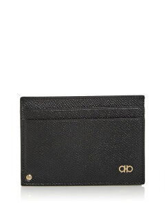 tFK Y ANZT[ z U[ Ferragamo Gancini Revival Leather ID Window Card Case Nero