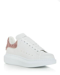 ALT_[E}bNC[ fB[X V[Y Xj[J[ Alexander McQUEEN Embellished Oversized Sneakers White Rose zCg