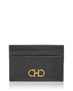 tFK fB[X ANZT[ z U[ Ferragamo Gancini Leather Card Case Nero/Gold S[h