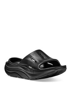 zJIlIl Y V[Y T_ HOKA Men's ORA Slide 3 Slip On Recovery Sandals Black/Black ubN