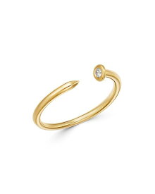 ゾエレフ レディース 指輪 アクセサリー 14K Yellow Gold Diamond Nail Cuff Ring White/Gold