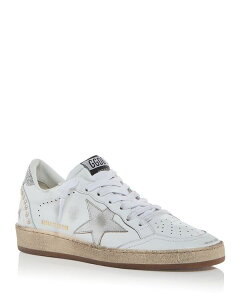 S[fO[X fB[X V[Y Xj[J[ Golden Goose Unisex Ball Star Embellished Low Top Sneakers White/Silver zCg