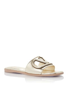 @eBm fB[X V[Y T_ JbgAEg Valentino Garavani Women's Slip On Cutout Slide Sandals Platino