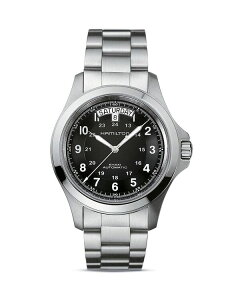 n~g fB[X ANZT[ rv Hamilton Khaki King Automatic Watch 40mm Black/Silver ubN