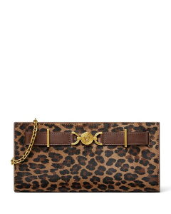 ���F���T�[�` ���f�B�[�X �o�b�O �N���b�`�o�b�O Versace Medusa 95 Leopard Clutch Brown Mocha �u���E��