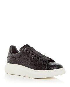 ALT_[E}bNC[ Y V[Y Xj[J[ U[ Alexander McQUEEN Men's Grainy Leather Oversized Sneaker All Black ubN