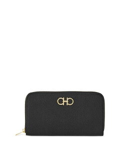T@g[ tFK fB[X ANZT[ z Salvatore Ferragamo Gancino Soft Wallet Black/Gold ubN