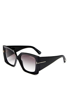 yz gEtH[h fB[X TOXEACEFA ANZT[ Jacquetta Square Sunglasses 54mm Black/Smoke Pale Pink Gradient