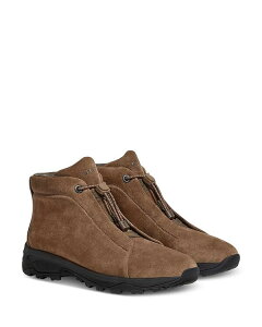 [jA Y V[Y Xj[J[ XG[h Zegna Men's Suede Triple Stitch Vetta Sneakers Brown uE