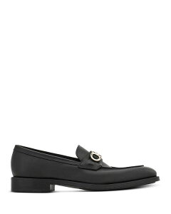 tFK Y V[Y Xb|E[t@[ [t@[ Ferragamo Men's Benedict Moccasin Loafers with Gancini Ornament Black ubN