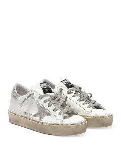 �S�[���f���O�[�X ���f�B�[�X �V���[�Y �X�j�[�J�[ ���U�[ Golden Goose Women's Hi Star Leather Sneakers White �z���C�g