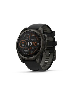 K[~ Y ANZT[ rv Garmin Fenix 8 47mm Carbon Gray Titanium Black Band Watch / Fitness Tracker Black ubN
