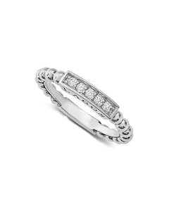 ���S�X ���f�B�[�X �A�N�Z�T���[ �����O LAGOS Sterling Silver Caviar Spark Diamond Stacking Ring White/Silver �z���C�g