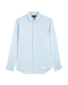 ���B���u���N�C�� �����Y �g�b�v�X �V���c ���l�� Vilebrequin Linen Solid Classic Fit Shirt Blue Ciel �u���[