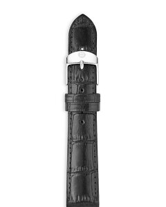 �~�b�V�F�� ���f�B�[�X �A�N�Z�T���[ �r���v ���U�[ MICHELE Leather Watch Strap 18mm Black �u���b�N