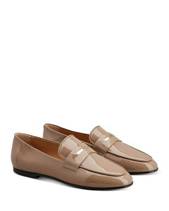 yz gbY fB[X pvX V[Y Women's Leather Loafer Flats Open Beige