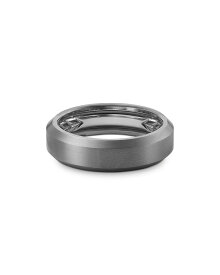 デイビット・ユーマン レディース 指輪 アクセサリー Grey Titanium Beveled Band Ring Gray