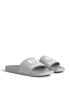 oVAK Y V[Y T_ Balenciaga Men's Pool Slides Gris/Noir