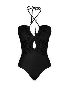 yz WAiIbeB fB[X ㉺Zbg  Coral Reef Tassel Tie One Piece Swimsuit Black