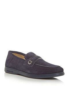 tFK Y V[Y Xb|E[t@[ XG[h [t@[ FERRAGAMO Men's Drame Suede Gancini Loafers Navy lCr[