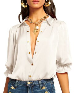 ���C�~�[ �u���b�N ���f�B�[�X �g�b�v�X �V���c �{�f�B�[�X�[�c Ramy Brook Dina Bodysuit Ivory Gold �A�C�{���[