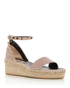 ���@�����e�B�m ���f�B�[�X �V���[�Y �T���_�� Valentino Garavani Women's Embellished Espadrille Sandals Poudre