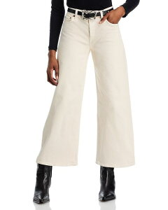 ���_�� ���f�B�[�X �{�g���X �f�j���p���c ���C�h���b�O �W�[���Y RE/DONE Mid Rise Crop Wide Leg Jeans Vintage White �z���C�g