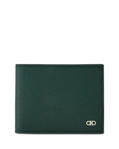 tFK Y ANZT[ z U[ FERRAGAMO Micro Gancio Leather Bifold Wallet Moss