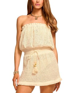 ���C�~�[ �u���b�N ���f�B�[�X �g�b�v�X �����s�[�X Ramy Brook Crochet Lauryn Swim Cover-Up Dress White Crochet �z���C�g