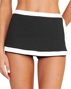 �X�^�E�h ���f�B�[�X ���� �{�g���X�̂� �X�J�[�g STAUD Nell Swim Skirt Black/White �z���C�g