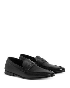 [jA Y V[Y Xb|E[t@[ U[ [t@[ ZEGNA Natural Grain Leather Mocassin Loafers Black ubN