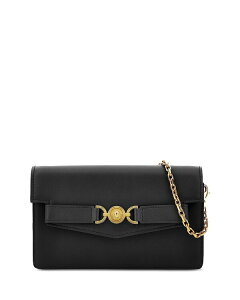 ���F���T�[�` ���f�B�[�X �o�b�O �V�����_�[�o�b�O ���U�[ Versace Medusa 95 Leather Crossbody Black �u���b�N
