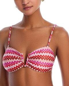 ���C�~�[ �u���b�N ���f�B�[�X ���� �g�b�v�̂� Ramy Brook Chevron Jaedyn Bikini Top Flame Chevron