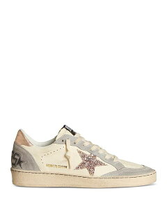 �S�[���f���O�[�X ���f�B�[�X �V���[�Y �X�j�[�J�[ ���[�X Golden Goose Unisex Ball Star Lace Up Sneakers White/Wilver Sconce/Moonlight/Copper �z���C�g