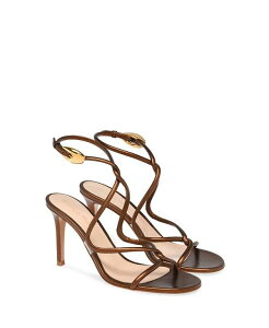 �W�������B�g ���b�V ���f�B�[�X �V���[�Y �T���_�� Gianvito Rossi Women's Black Mamba 85 Sandals Brown Leather �u���E��