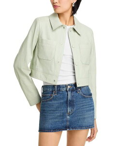 t[ fB[X AE^[ WPbgEu] U[ WPbg FRAME The Button Front Leather Jacket Soft Mint ~g