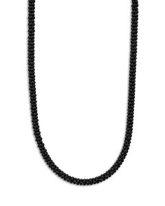 SX fB[X ANZT[ lbNXE`[J[Ey_ggbv [X LAGOS Men's 18K Yellow Gold & Sterling Silver Black Caviar Beaded Necklace 24" Black ubN