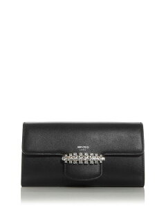 W~[`[ fB[X ANZT[ z U[ Jimmy Choo Bing Leather Wallet on Chain Black/Silver ubN