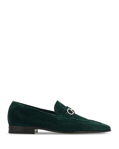tFK Y V[Y Xb|E[t@[ [t@[ FERRAGAMO Men's Balty 2Vit Gancini Buckle Loafers - Regular Moss