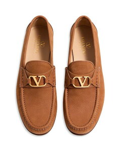 @eBm fB[X V[Y Xb|E[t@[ XG[h [t@[ S Valentino Garavani VLogo Signature Suede Loafers Tabacco