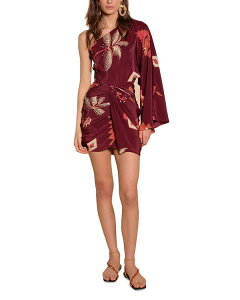 �W���A���i�I�b�e�B ���f�B�[�X �g�b�v�X �����s�[�X �~�j�����s�[�X �~�j �V���N Johanna Ortiz Hidden Oasis Silk Mini Dress Dark Red ���b�h